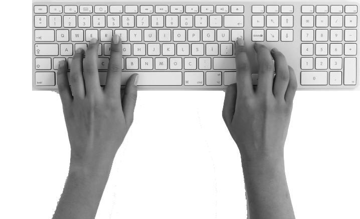 Keyboard - Person Typing On Keyboard (718x437), Png Download