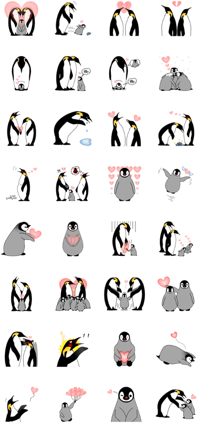 Emperor Penguin Stickers - Adã©lie Penguin (420x897), Png Download