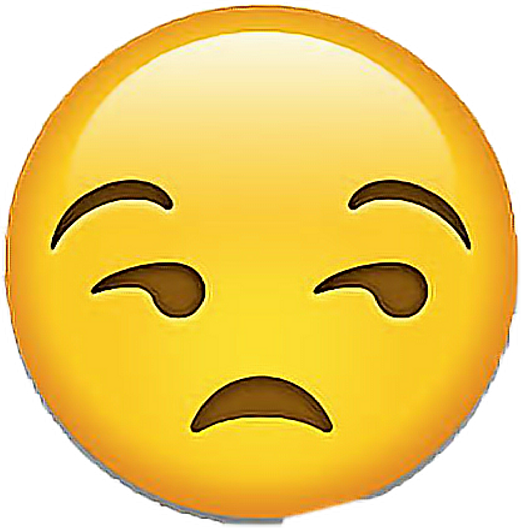 #interesting #cool #meh #boring #emoji#freetoedit - Smirking Face Emoji Png (1024x1039), Png Download
