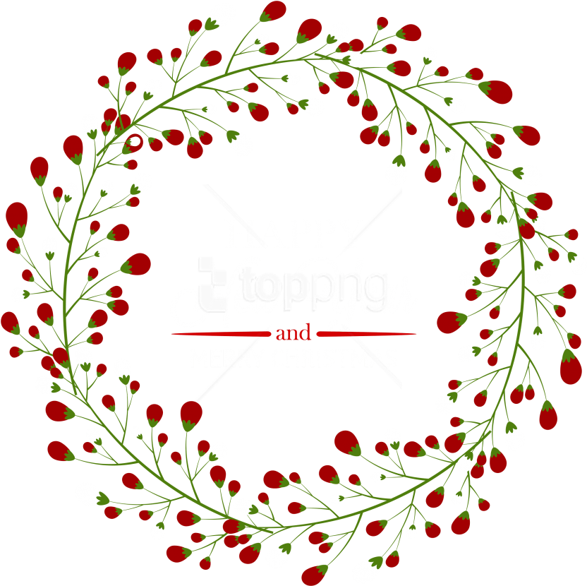 Free Png Download Christmas Deco Wreath Clipart Png - Free Christmas Wreath Art (851x849), Png Download