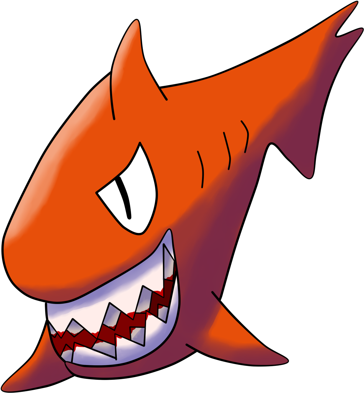 Gash - Great White Shark (1360x1411), Png Download