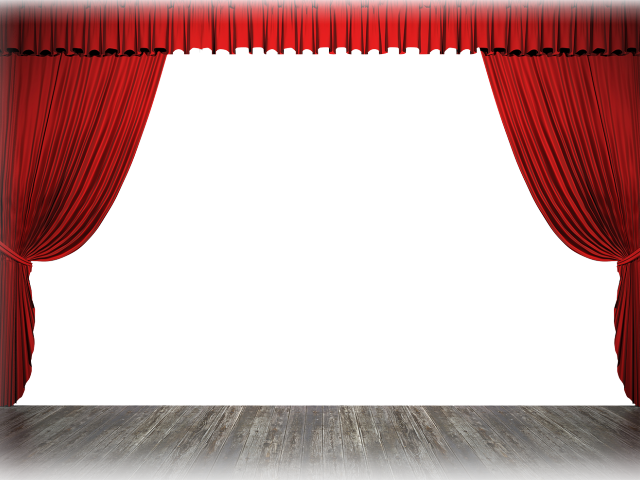Curtain Clipart Transparent - Transparent Background Stage Curtain Png (640x480), Png Download