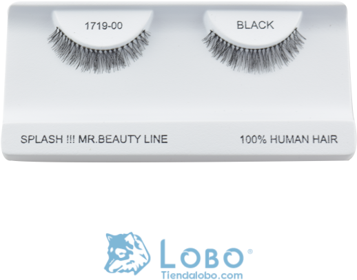 Pestaña Postiza Tira Cerrada Corta Pelo Humano Negro - Eyelash Extensions (1000x666), Png Download