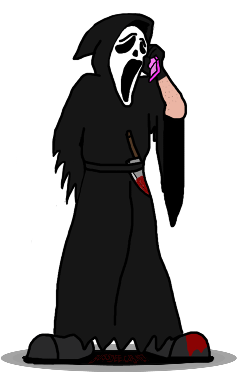 Ghostface Michael Myers Youtube Scream - Ghost Face Killer Cartoon (900x1259), Png Download