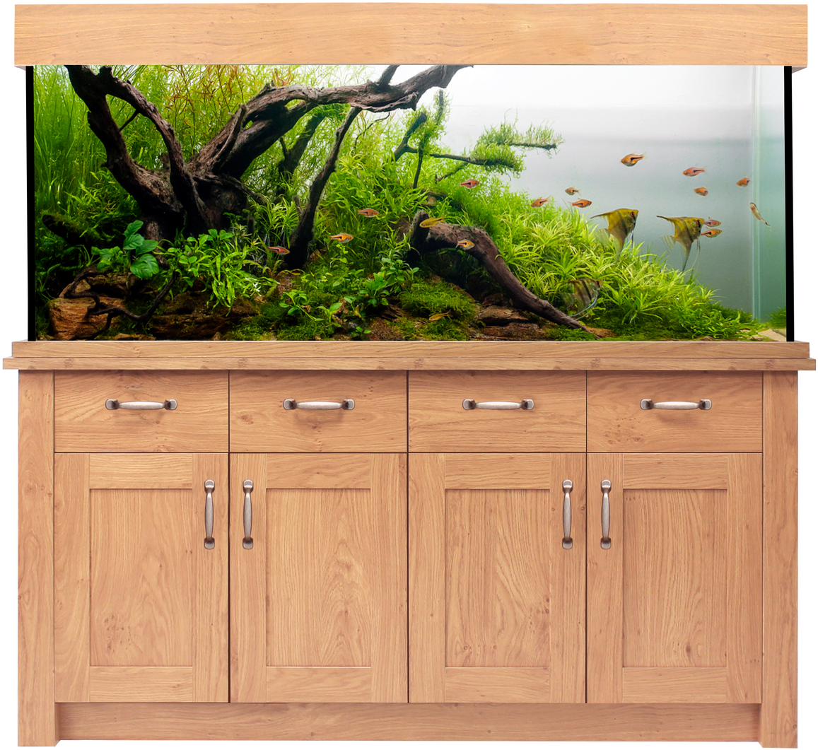 Aqua One Oakstyle Aquarium And Cabinet 300 Litres - Aquarium Pflanzen (1280x1162), Png Download