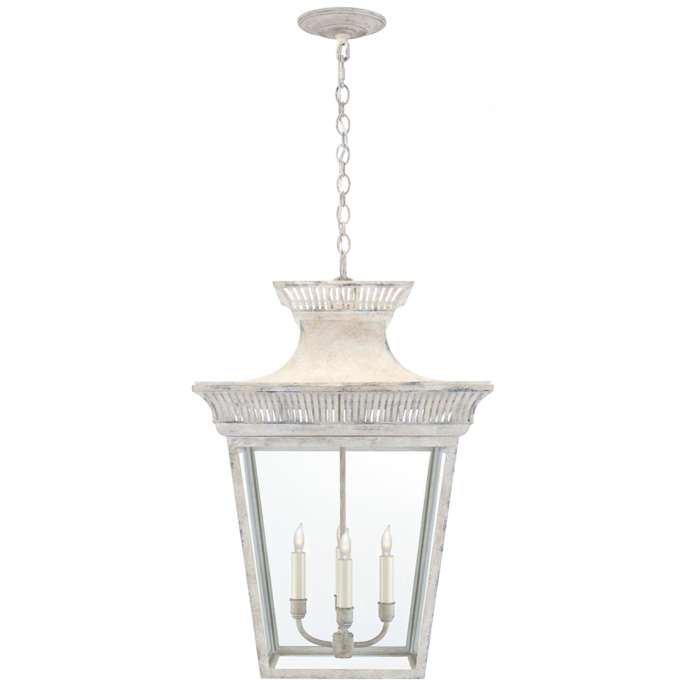 Elsinore Large Hanging Lantern In Old White With - Ceiling Fixture (1000x1000), Png Download