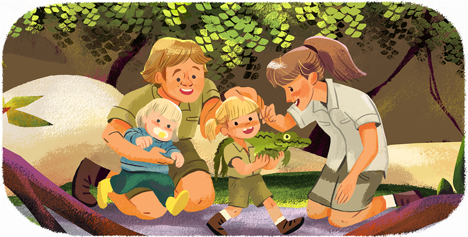 Related Stories - Google Doodle Steve Irwin (1000x508), Png Download