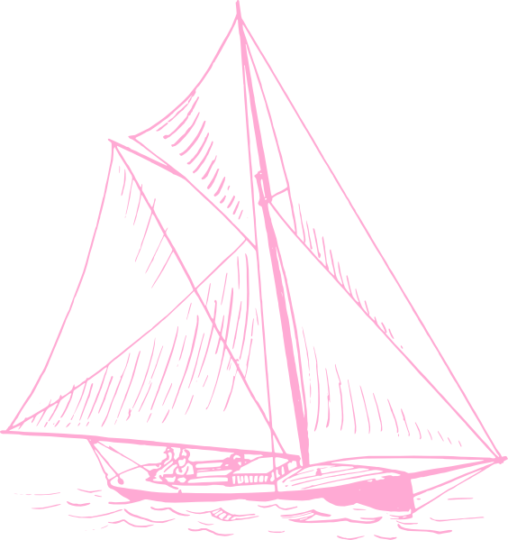 Sailboat Pink Png (564x599), Png Download