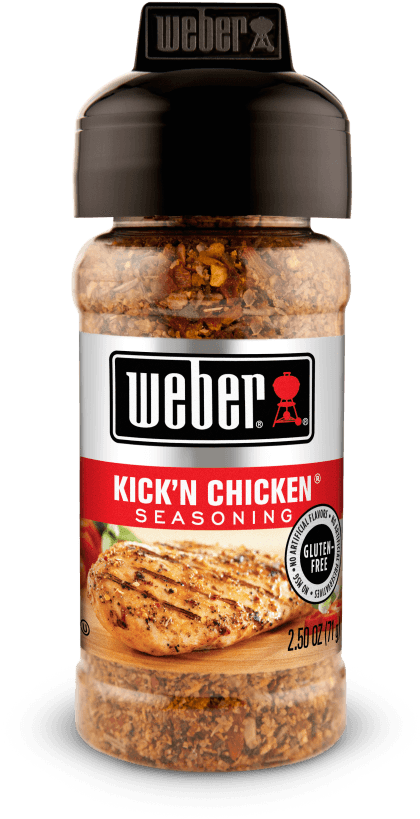 Weber Seasoning Kickin' Chicken 71g - Roasted Garlic Herb Seasoning (450x900), Png Download