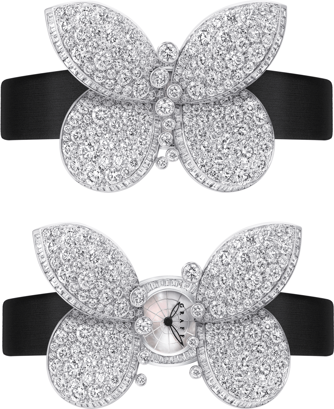 A Graff Ladies' Princess Butterfly Watch Set With Diamond - Butterfly (2000x2000), Png Download