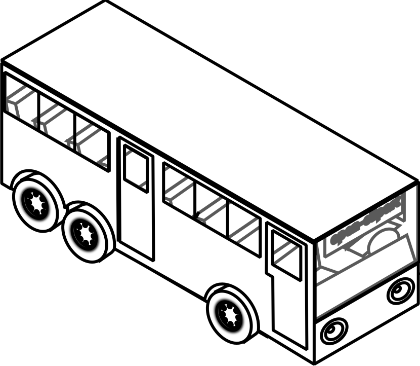 School Bus Black And White Bus Clipart Black And White - Clip Art Black And White Bus (830x722), Png Download