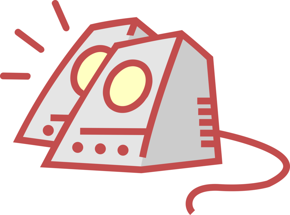 Vector Illustration Of Computer Audio Entertainment - Light And Sound Clip Art (941x700), Png Download