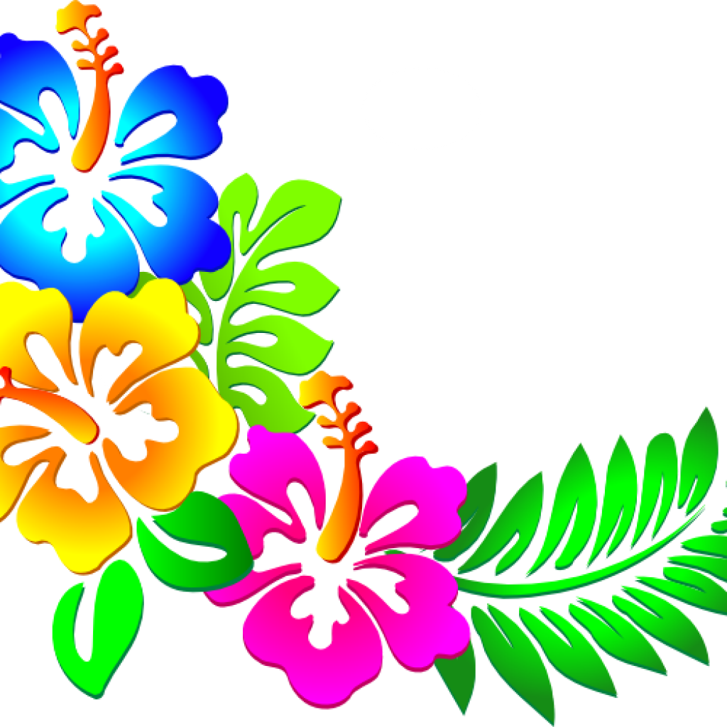 Hawaiian Border Clip Art Hawaiian Clip Art Borders - Imagenes De Flores Hawaianas (1024x1024), Png Download