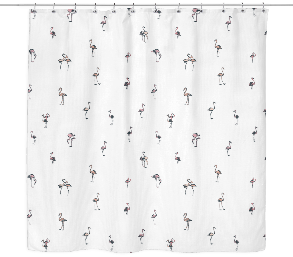 Flamingo Print Shower Curtain - Duck (1024x1024), Png Download