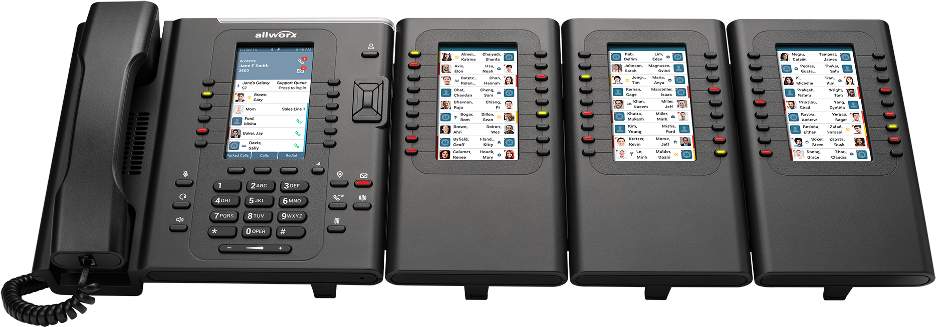 Verge9312 And Three 9318ex Attached Hr Sm 800 - Allworx Verge 9318 Expander (1896x673), Png Download