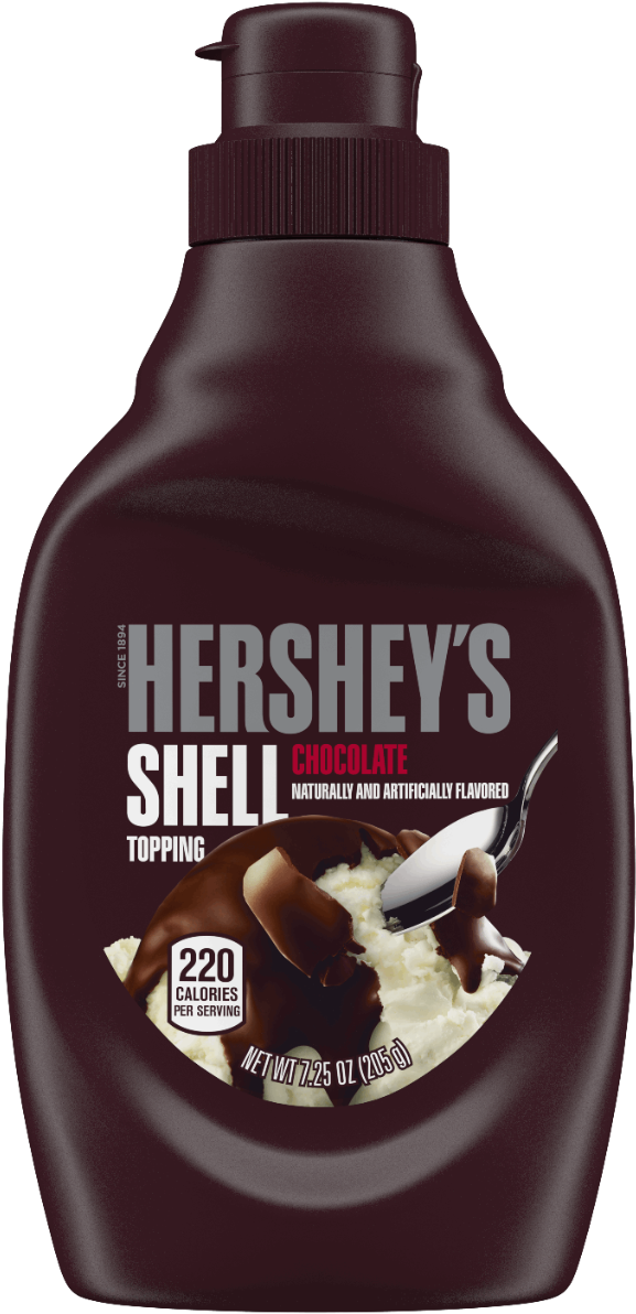 Hershey's Milk Chocolate Shell Topping, - Hershey's Hard Shell Syrup (1280x1280), Png Download