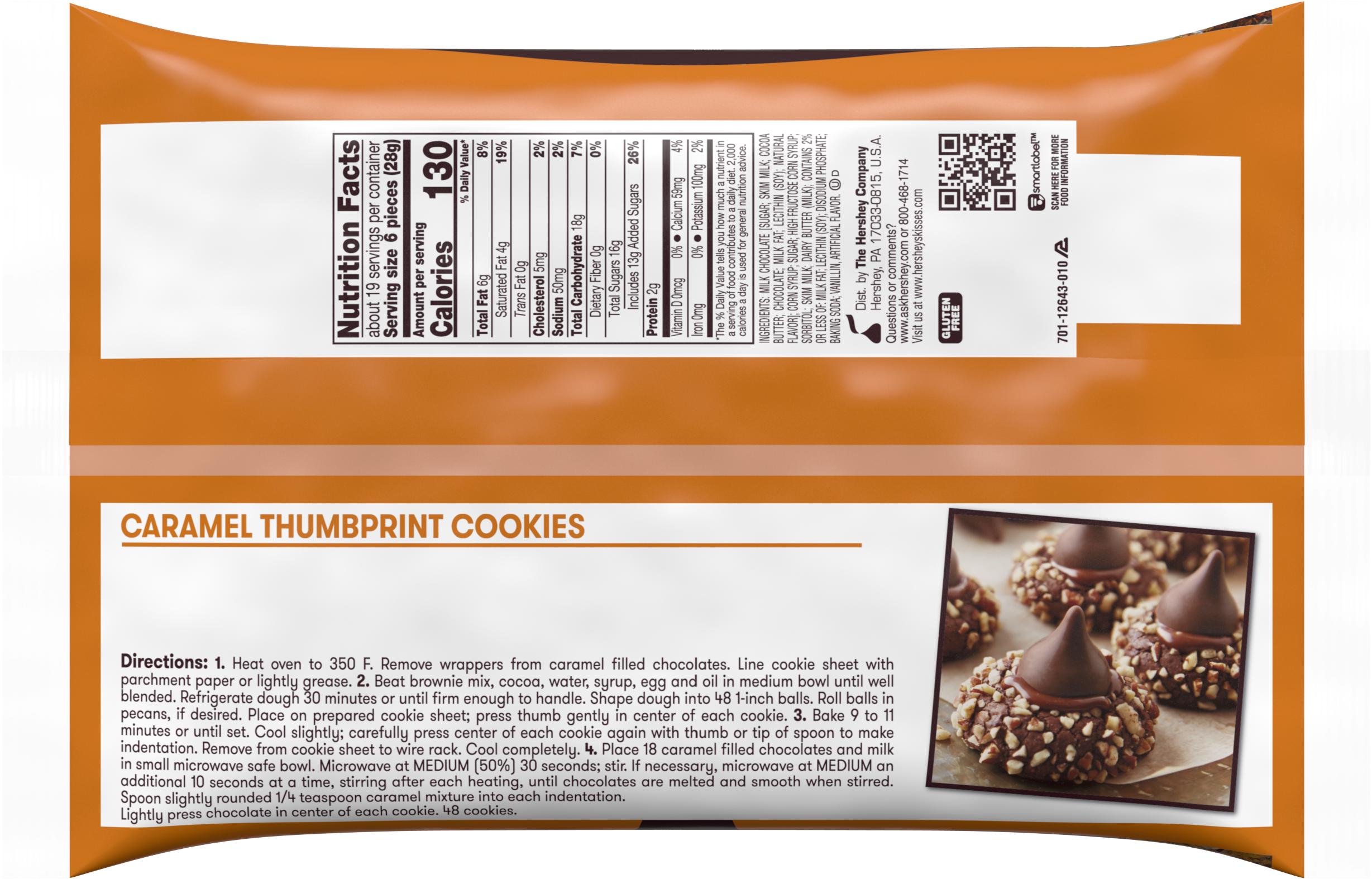 Hershey's Kisses Milk Chocolate Filled With Caramel, - Chocolate (3000x3000), Png Download