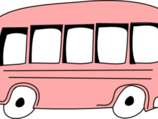 Pink School Cliparts - Pink Bus Clip Art (640x480), Png Download