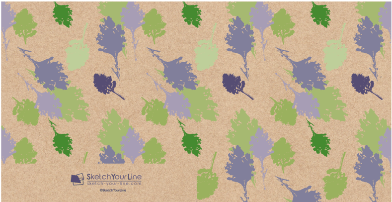 Leaves Pattern Square Greeting Cards - Towel (800x800), Png Download