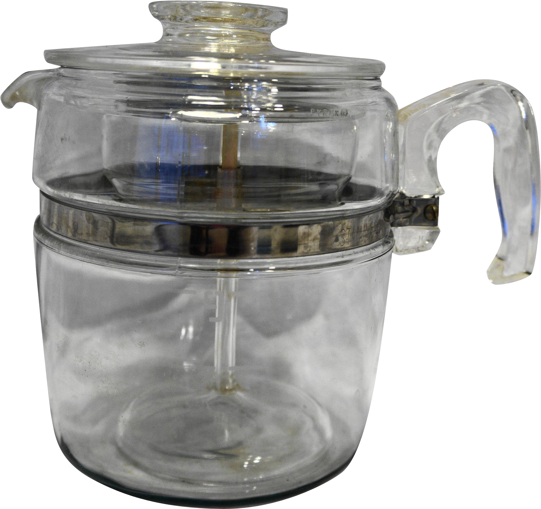 Pyrex Flameware Coffee Pot 6-9 Cup Complete Vintage - Teapot (1889x1889), Png Download