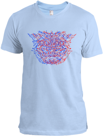 3d Oni Demon Design Short Sleeve T Shirt - George Harrison Tie T Shirt (600x600), Png Download