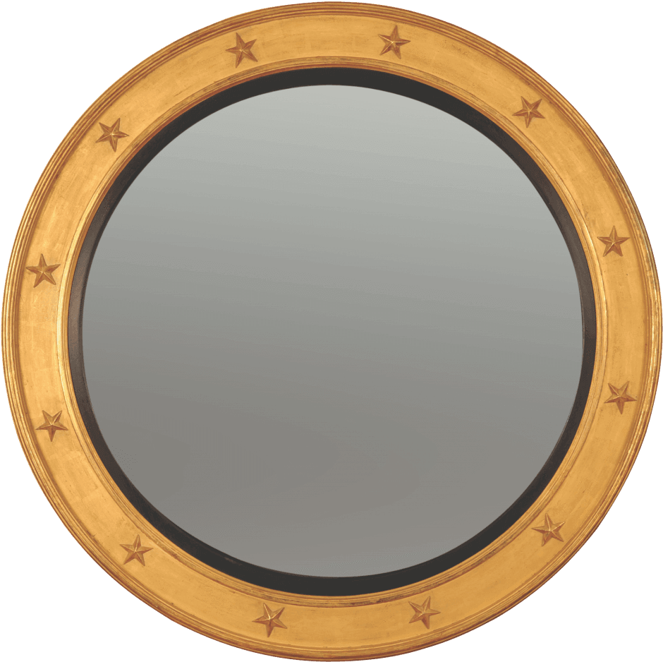 Regency Convex Mirror - Circle (975x975), Png Download