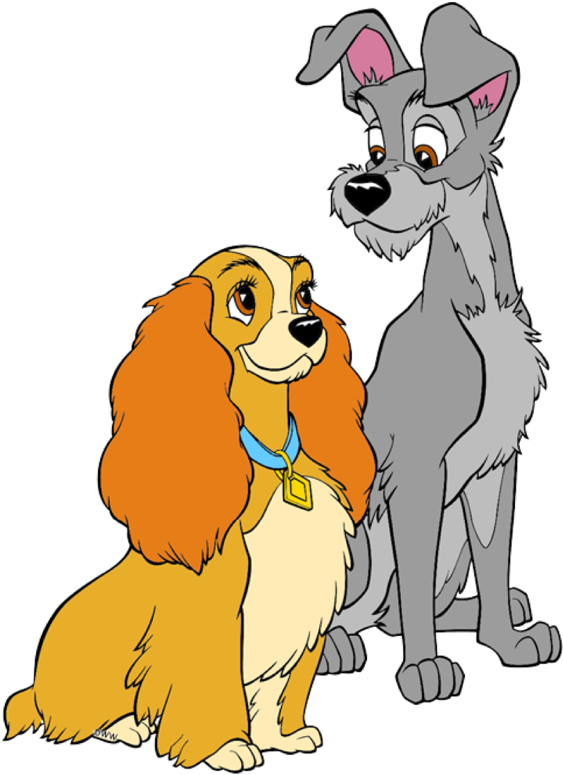 Disney's Lady And The Tramp Fond D'écran Titled Clip - Disney Lady And Tramp (838x1125), Png Download