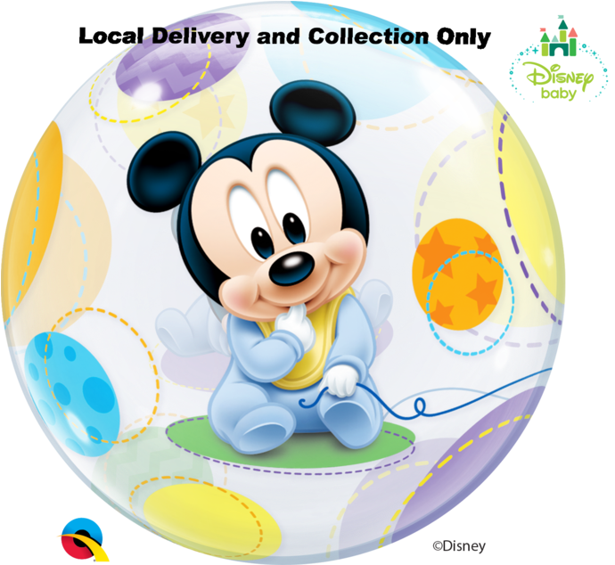 Baby Mickey Mouse Bubble Balloon - Mickey Mouse Baby (1024x633), Png Download
