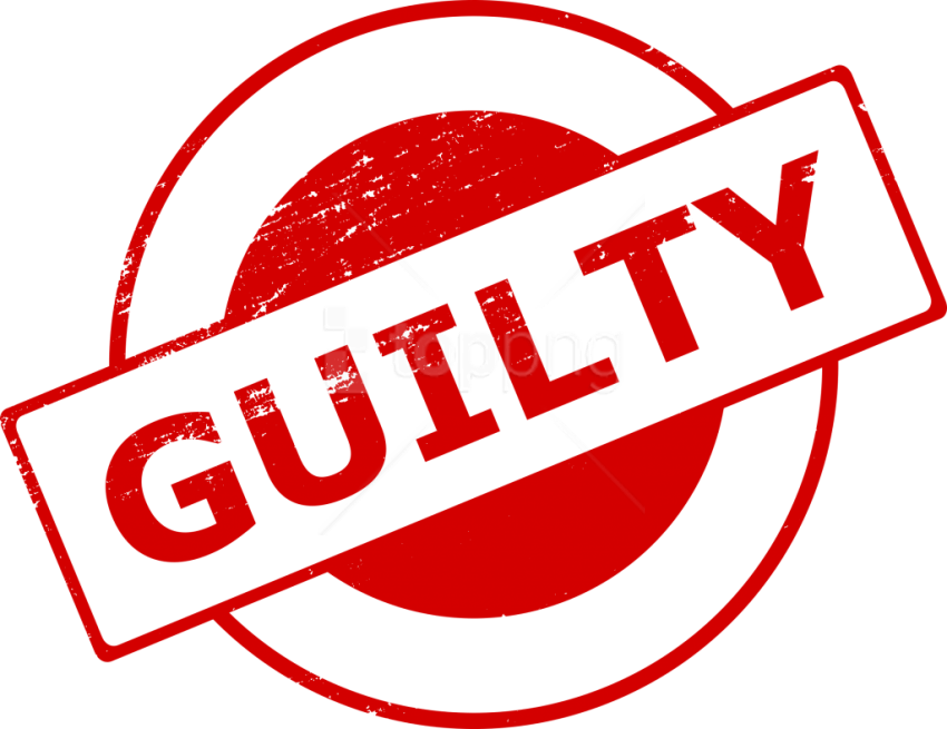 Free Png Guilty Stamp Png - Transparent Background Guilty Stamp (850x655), Png Download