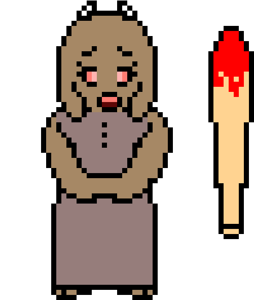 Toriel Granny - Click Me Im A Gif (550x640), Png Download