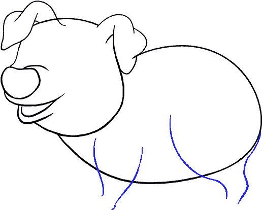 Drawn Boar Easy - Cartoon (678x600), Png Download