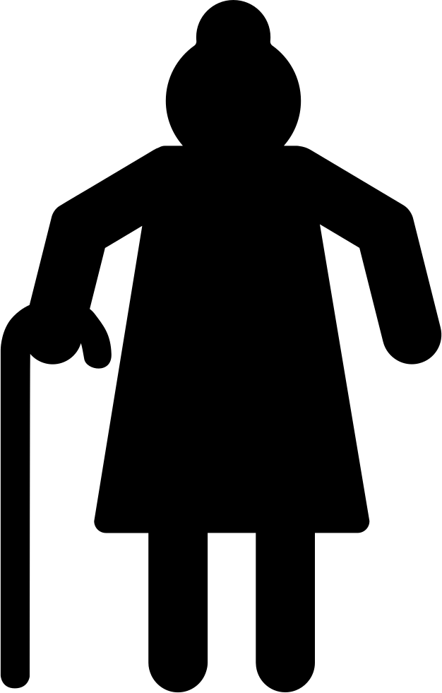 Png File Svg - Grandmother Silhouette Png (626x981), Png Download