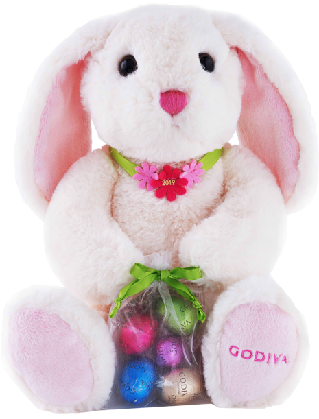 Easter Plush Bunny & 5 Chocolate Eggs - Domestic Rabbit (700x700), Png Download