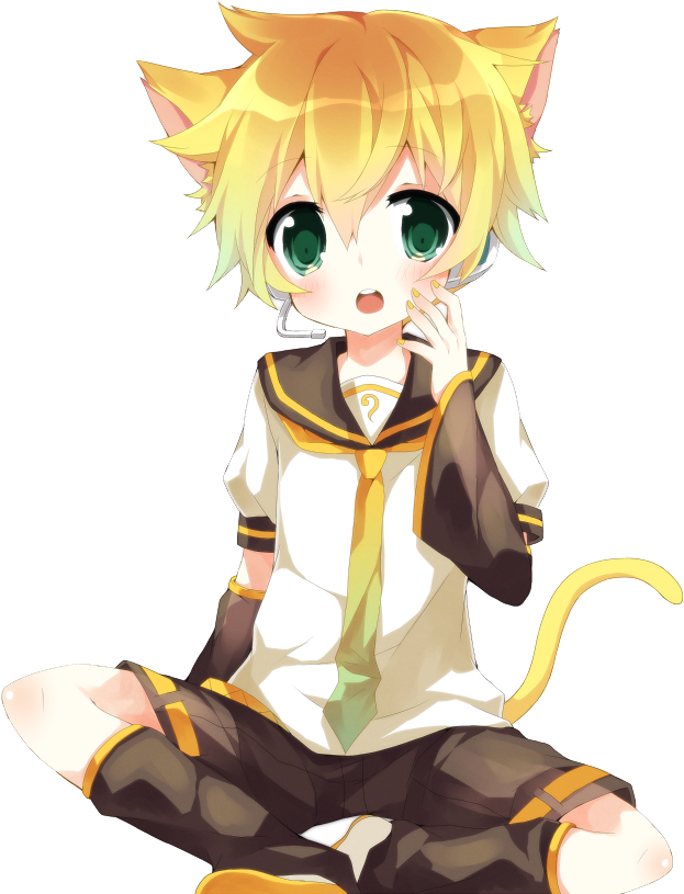 Kagamine Neko Photo - Cute Kagamine Len (700x840), Png Download