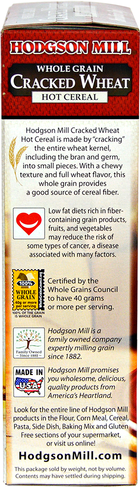 Cracked Wheat Cereal - Hodgson Mill Yeast Nutrition Facts (1000x1000), Png Download