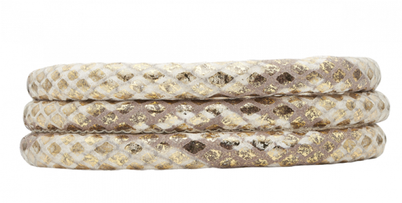 Leather Bracelet With Gold Dust, Triple - Bracelet (790x540), Png Download