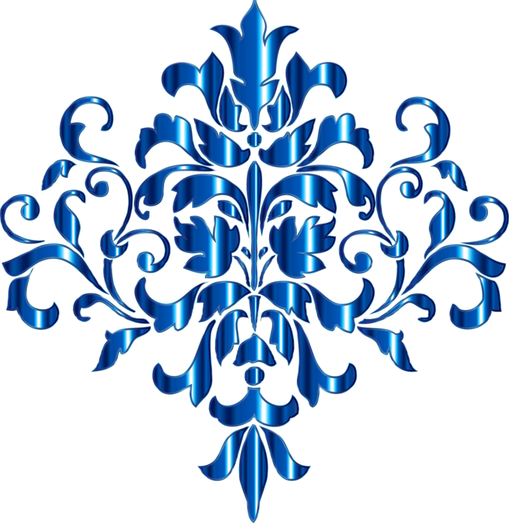 Damask Visual Arts Ornament - Damask Cross Stitch Pattern (729x750), Png Download