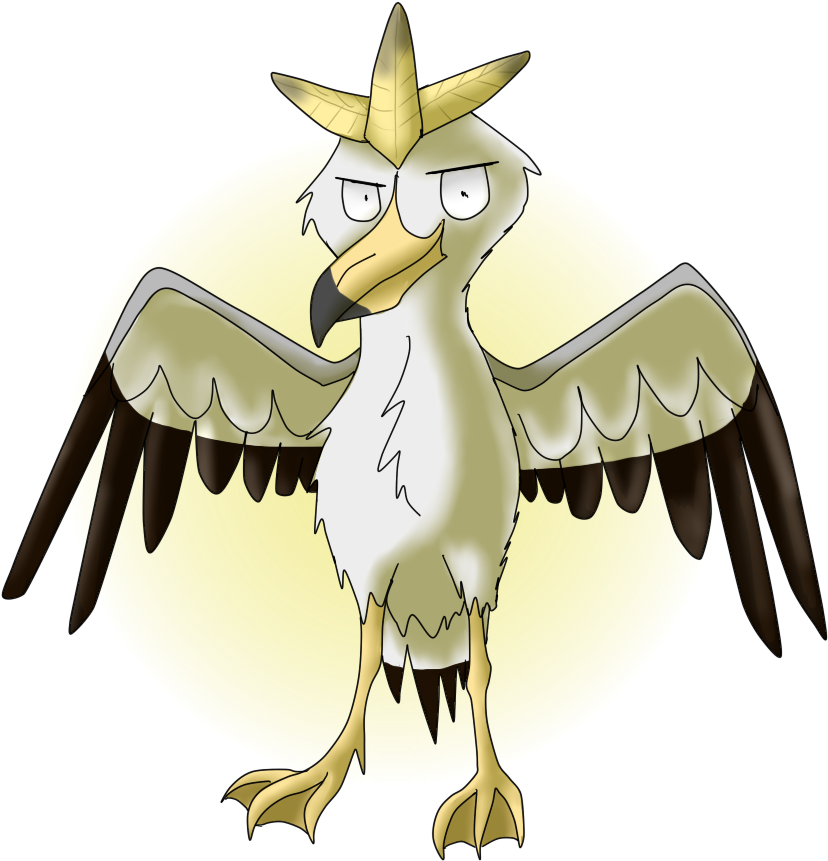 Gold Dust Seagull - Cartoon (868x940), Png Download