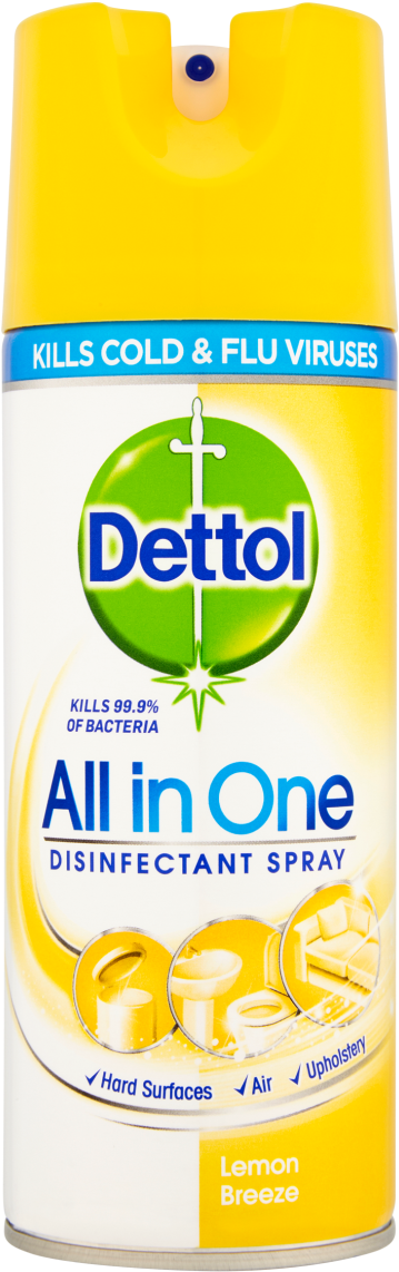 Dettol All In One Disinfectant Spray - Dettol Disinfectant Spray Lemon 400ml (1200x1200), Png Download