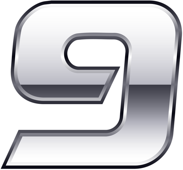 Silver Number Nine Transparent Png Clip Art - Portable Network Graphics (600x557), Png Download