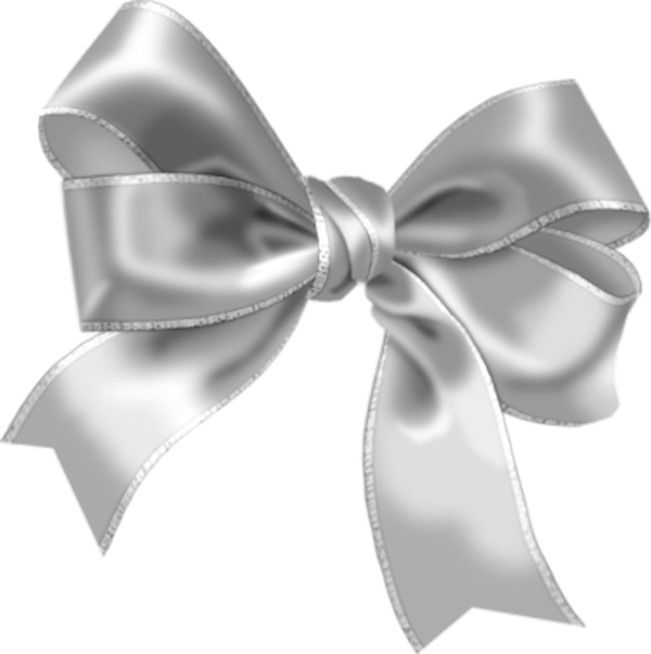 Silver Bow Png Clip Freeuse Stock - Pink Bow Png (600x603), Png Download