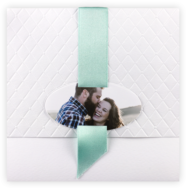 Mint Green Wedding Invitation - Satin (800x800), Png Download