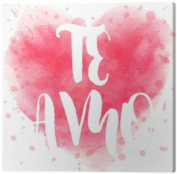 Hand Drawn Watercolor Heart With Calligraphy Text Love - Dating (400x400), Png Download