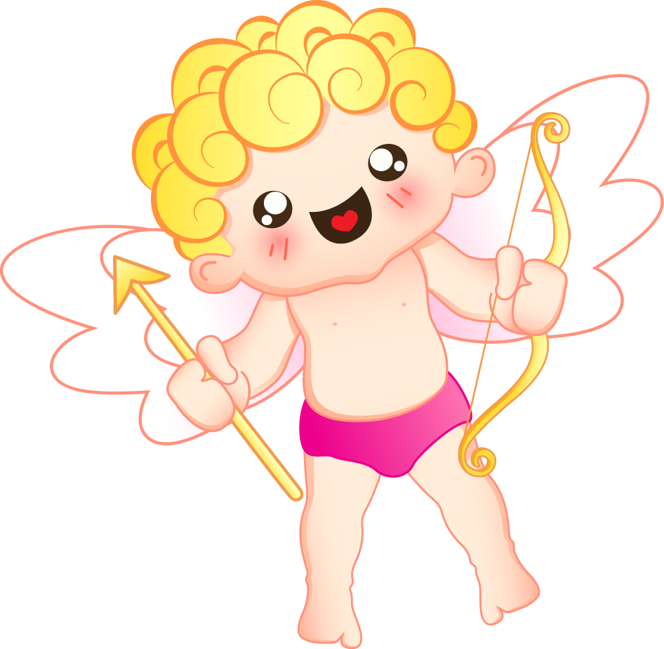 Cupid Clipart Cute - Cute Pictures Of Cupid (946x925), Png Download