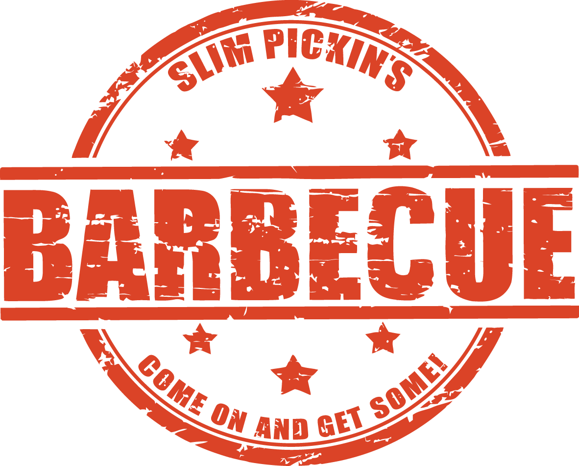 Slim Pickin's Barbecue - Stamp (1182x950), Png Download