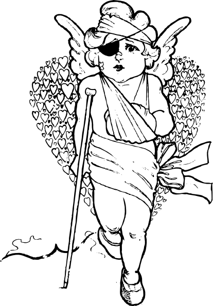 Small - Cupid Hurt (414x595), Png Download