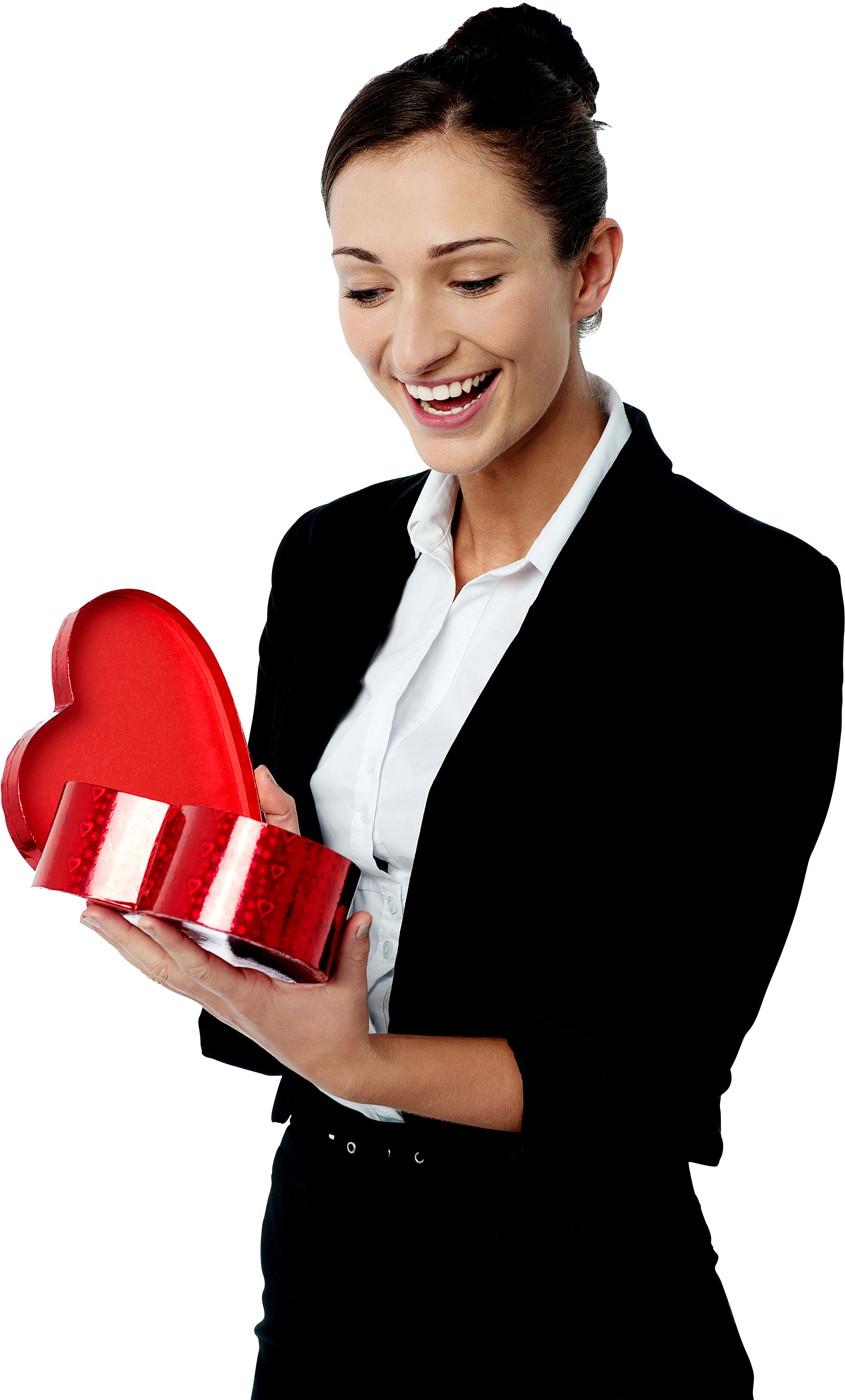 Valentines Day Girl Png Image - Gift (3200x4809), Png Download