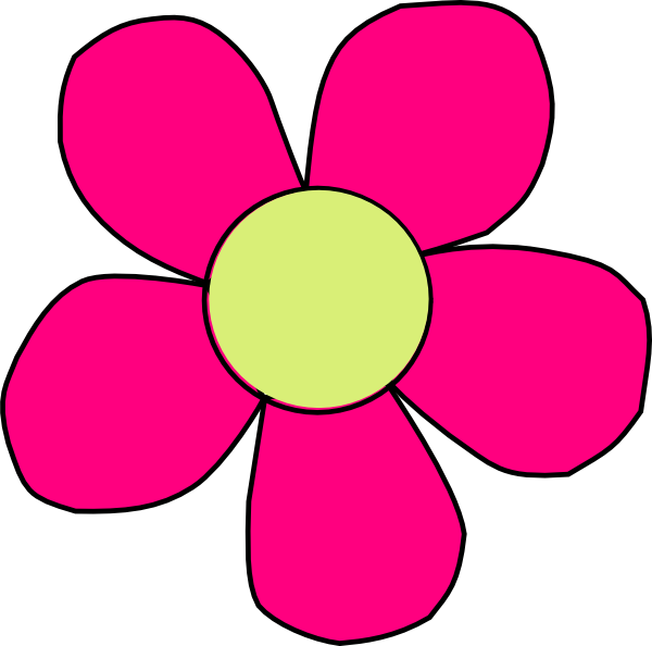 Flower Clip Art At Clker - Flower Clip Art (600x594), Png Download