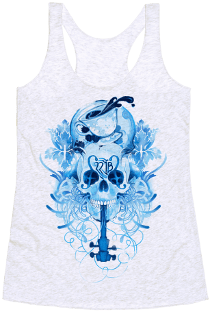 221b Watercolor Sherlock Skull Racerback Tank Top - Sherlock Tattoos Bbc (484x484), Png Download