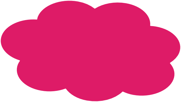 Pink Cloud Clip Art - Portable Network Graphics (600x340), Png Download